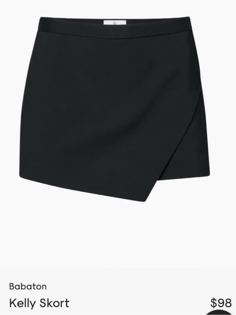 Babaton Kelly Black Skort Aritzia Black